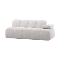 Woood Mojo 2-zits bank arm rechts bouclé Ecru Melange - thumbnail