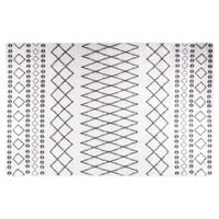 VidaXL Vloerkleed wasbaar anti-slip 80x150 cm zwart en wit - thumbnail