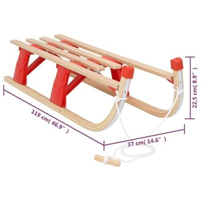 Slee inklapbaar 110 cm hout - thumbnail