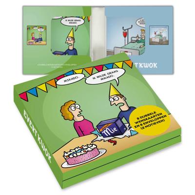 Kwok MIKADO Wenskaarten doosje 8 Stuks