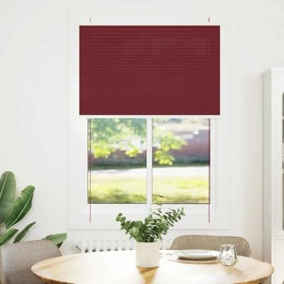 Pliss rolgordijn 90x100 cm stofbreedte 89,4 cm bordeauxrood