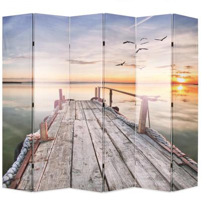VidaXL Kamerscherm inklapbaar meer 228x170 cm VidaXL Kamerscherm inklapbaar meer 228x170 cm
