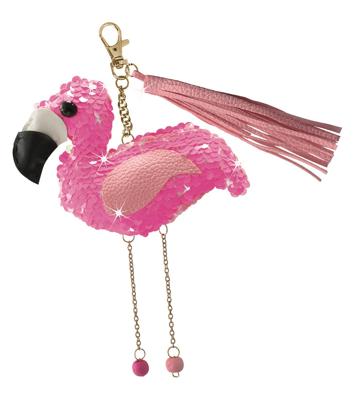 Sequin charm flamingo