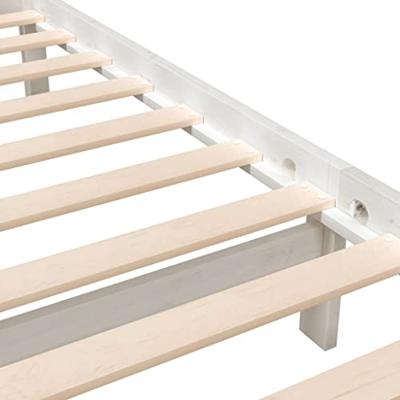 Bedframe massief hout wit 120x190 cm