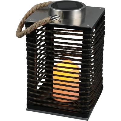 LED Tafellamp Zonne-energie IP44 Sensor - Mat Zwart - Kunststof