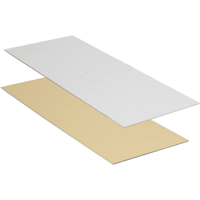 Bodemplaat | 205x85mm | 650gr | rechthoekig | karton + PET | goud/zilver | 250 stuks - thumbnail