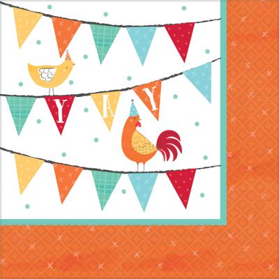 Servetten Boerderij Barnyard (16st)