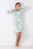 Nachthemd groene bladeren Hajo - thumbnail