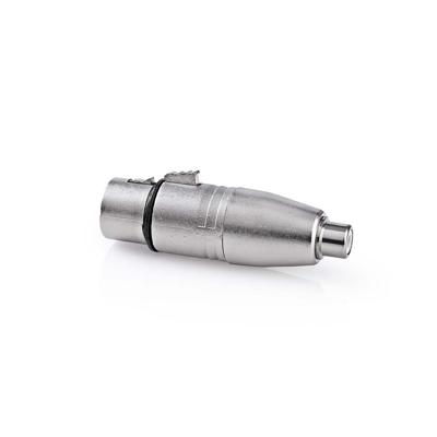 XLR-Adapter | XLR 3-pins female + RCA female | 10 stuks | Metaal