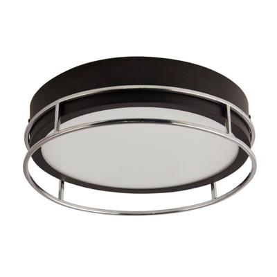 Searchlight Design plafondlampPheonix Ø 30cm zwart met zilver - 62012-2CC