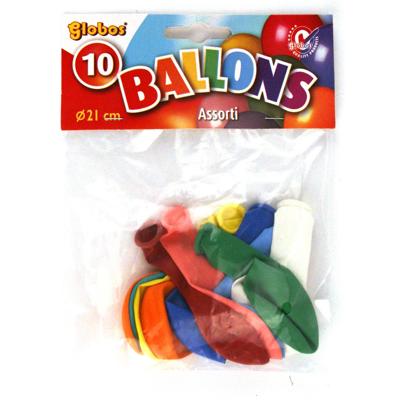 Globos Vrolijk Gekleurde Ballonnen 10 Stuks 21 cm Assorti Globos Vrolijk Gekleurde Ballonnen 10 Stuks 21 cm Assorti