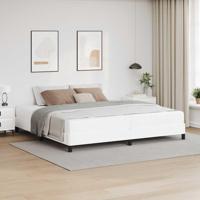 Bed met matras Zuiverwit 200 x 200 cm Kunstleer - thumbnail