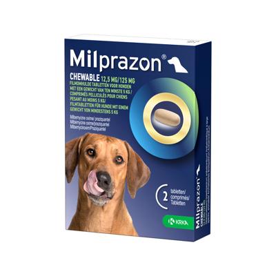 KRKA MILPRAZON KAUWTABLETTEN ONTWORMINGSTABLETTEN HOND