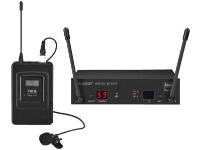 IMG Stageline TXS-631SET Draadloze microfoonset Dasspeld Zendmethode:Radiografisch Schakelaar Microfoon (6.3 mm jackplug), XLR Radiografisch