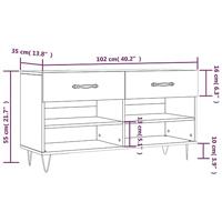 Schoenenbank 102x35x55 cm bewerkt hout grijs sonoma eikenkleur - thumbnail