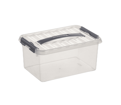 Sunware Q-line box 6 liter transp/metaal