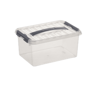 Sunware Q-line opbergbox 6L transp./metaal - thumbnail