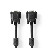 Nedis VGA-Kabel | VGA Male | VGA Male | Vernikkeld | Maximale resolutie: 1280x768 | 10.0 m | Rond | ABS | Zwart | Label - CCGL59000BK100 - thumbnail