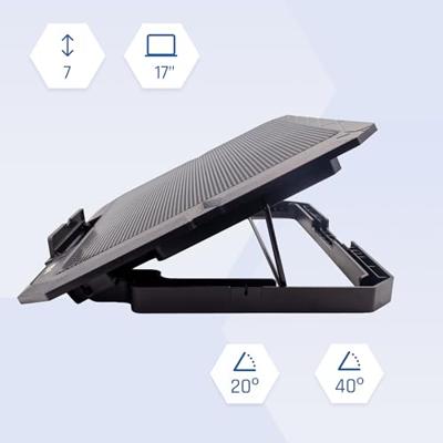 Cooling Base voor Laptop iggual IGG319710 Zwart