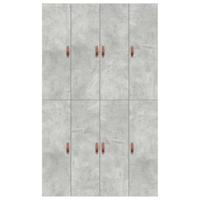 Bedframe met opslag Betongrijs 200 x 120 x 31.5 cm Bewerkt hout - thumbnail