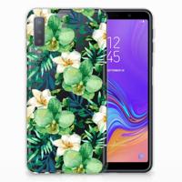 Samsung Galaxy A7 (2018) | TPU Case | Orchidee Groen - thumbnail