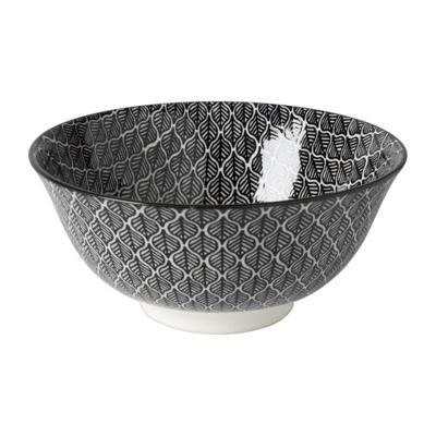 Schaaltje black print blaadjes - ø16x6.5 cm Schaaltje black print blaadjes - ø16x6.5 cm