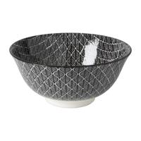 Schaaltje black print blaadjes - ø16x6.5 cm - thumbnail