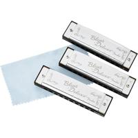 Fender Blues Deluxe Harmonica 3-Pack met opbergetui - thumbnail