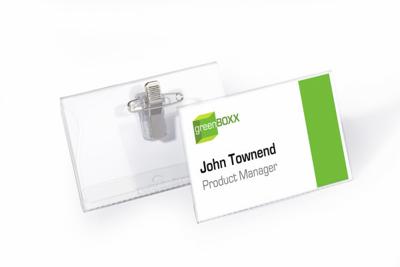 Durable badge met combiklem ft 54 x 90 mm, blister van 5 stuks