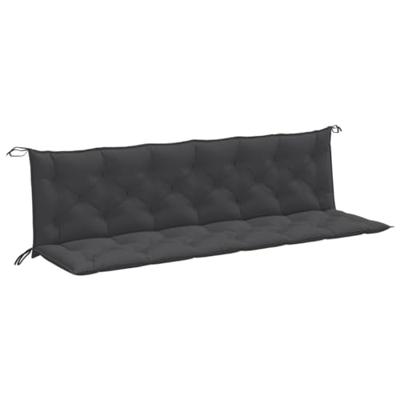 VidaXL Tuinbankkussens 2 st 200x50x7 cm stof gemêleerd antracietkleur VidaXL Tuinbankkussens 2 st 200x50x7 cm stof gemêleerd antracietkleur
