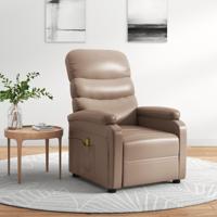 Massagestoel kunstleer cappuccinokleurig - thumbnail