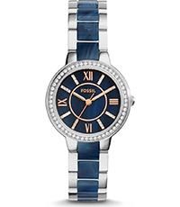 Horlogeband Fossil ES4009 Roestvrij staal (RVS) Blauw 14mm