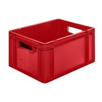 LA-KA-PE Transportstapelbak | L400xB300xH210mm | rood PP handgreepopening | zijwanden gesloten | 1 stuk - TK400/210-0 ROT TK400/210-0 ROT - thumbnail