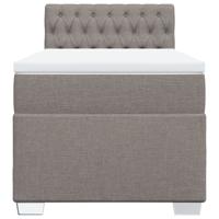 Boxspring met matras stof taupe 100x200 cm - thumbnail