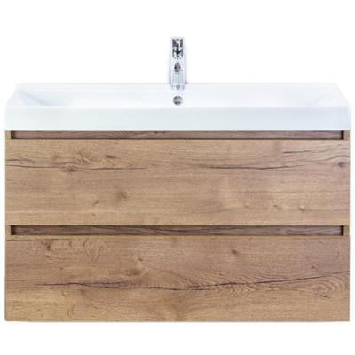 Maxx XL Badmeubelset 100 cm - Natuur Eiken - Wastafel Just 1 Kraangat