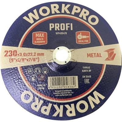 WorkPro WP406426 Doorslijpschijf 230 mm 5 stuk(s) Metaal