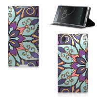 Sony Xperia L1 Smart Cover Purple Flower - thumbnail