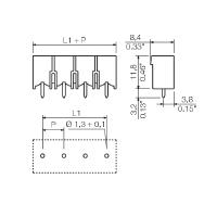 Weidmüller 1122580000 Male behuizing (board) Totaal aantal polen: 4 Rastermaat: 7.62 mm Inhoud: 100 stuk(s)