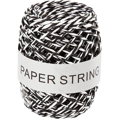 Creativ Company Papierkoord, dikte 1 mm, zwart/wit, 50 m/ 1 rol