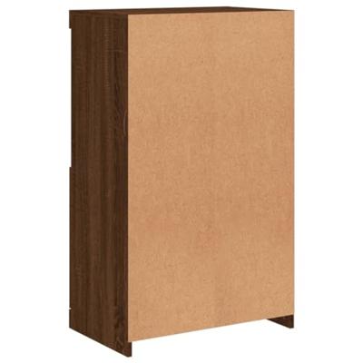 Dressoir met LED-verlichting 60,5x37x100 cm bruineikenkleurig Dressoir met LED-verlichting 60,5x37x100 cm bruineikenkleurig