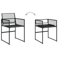 9-delige Tuinset poly rattan zwart - thumbnail