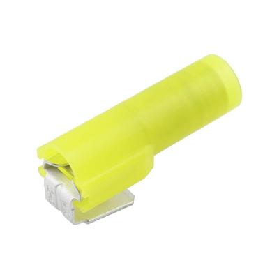 Molex 196020006 Platte stekker (female) Insteekbreedte: 6.35 mm Insteekdikte: 0.81 mm Volledig geïsoleerd Waarschuwings-geel 1 stuk(s) Bulk