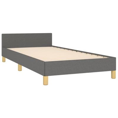Bedframe zonder matras stof donkergrijs 140x190 cm - thumbnail