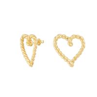 Gedraaide Hartjes Oorbellen - thumbnail