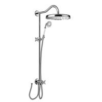 Regendoucheset Tres Opbouw Clasic Incl. Handdouche Kruisgreep Chroom - thumbnail