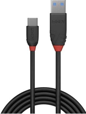 Lindy 36915 0.5m USB A USB C Mannelijk Mannelijk Zwart USB-kabel