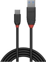 Lindy 36915 0.5m USB A USB C Mannelijk Mannelijk Zwart USB-kabel - thumbnail