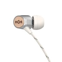 House of Marley Uplift 2.0, geluidsisolerende in-ear hoofdtelefoon, 9 mm driver, microfoon, bediening met 1 knop, duurzame materialen, verschillende oordopjes maten, zilver - thumbnail