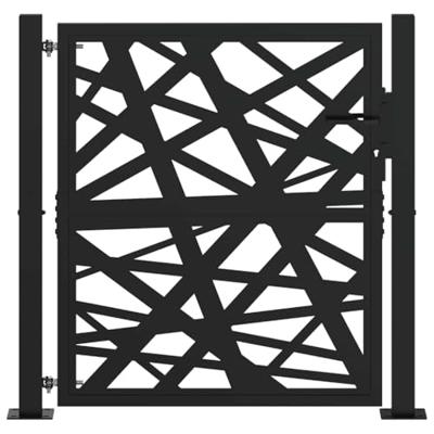 Poort met lichtontwerp 100x100 cm staal zwart