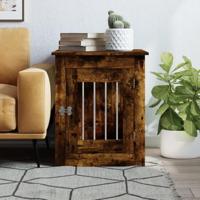 VidaXL Hondenbench 55x75x65 cm bewerkt hout gerookt eikenkleurig - thumbnail